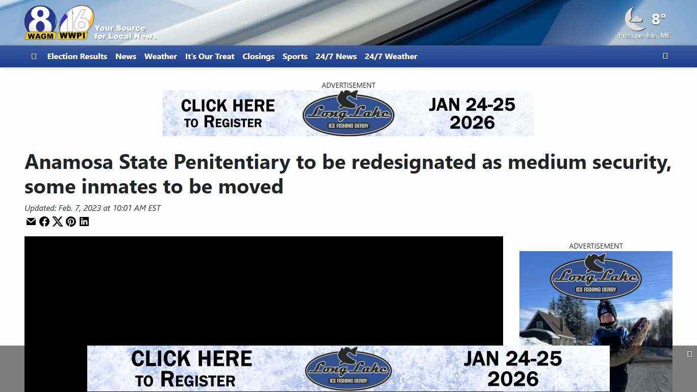 Anamosa State Penitentiary to be redesignated as medium security, some inmates to be moved