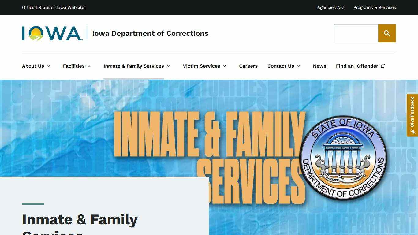 Inmate & Family Services | Iowa Department of Corrections